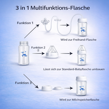BabyCare 3-in-1 Freihand Babyflasche